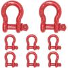 imageMytee Products 118quot Anchor Shackle Forged Carbon Steel wAlloy Screw Pin WLL  950 Tons 19000 lbs Double Rust Protection Heavy Duty D Ring Shackle for Towing Rigging ampamp Vehicle Recovery 2 Pack8  Pack