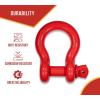 imageMytee Products 118quot Anchor Shackle Forged Carbon Steel wAlloy Screw Pin WLL  950 Tons 19000 lbs Double Rust Protection Heavy Duty D Ring Shackle for Towing Rigging ampamp Vehicle Recovery 2 Pack1  Pack