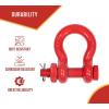 imageMytee Products 118quot Anchor Shackle Forged Carbon Steel wAlloy Screw Pin WLL  950 Tons 19000 lbs Double Rust Protection Heavy Duty D Ring Shackle for Towing Rigging ampamp Vehicle Recovery 2 Pack1  Pack