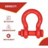 imageMytee Products 118quot Anchor Shackle Forged Carbon Steel wAlloy Screw Pin WLL  950 Tons 19000 lbs Double Rust Protection Heavy Duty D Ring Shackle for Towing Rigging ampamp Vehicle Recovery 2 Pack2  Pack