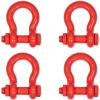 imageMytee Products 118quot Anchor Shackle Forged Carbon Steel wAlloy Screw Pin WLL  950 Tons 19000 lbs Double Rust Protection Heavy Duty D Ring Shackle for Towing Rigging ampamp Vehicle Recovery 2 Pack4  Pack