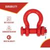 imageMytee Products 118quot Anchor Shackle Forged Carbon Steel wAlloy Screw Pin WLL  950 Tons 19000 lbs Double Rust Protection Heavy Duty D Ring Shackle for Towing Rigging ampamp Vehicle Recovery 2 Pack10  Pack