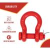 imageMytee Products 118quot Anchor Shackle Forged Carbon Steel wAlloy Screw Pin WLL  950 Tons 19000 lbs Double Rust Protection Heavy Duty D Ring Shackle for Towing Rigging ampamp Vehicle Recovery 2 Pack2  Pack