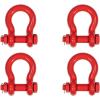 imageMytee Products 118quot Anchor Shackle Forged Carbon Steel wAlloy Screw Pin WLL  950 Tons 19000 lbs Double Rust Protection Heavy Duty D Ring Shackle for Towing Rigging ampamp Vehicle Recovery 2 Pack4  Pack