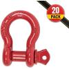 imageMytee Products 118quot Anchor Shackle Forged Carbon Steel wAlloy Screw Pin WLL  950 Tons 19000 lbs Double Rust Protection Heavy Duty D Ring Shackle for Towing Rigging ampamp Vehicle Recovery 2 Pack20  Pack