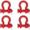 imageMytee Products 118quot Anchor Shackle Forged Carbon Steel wAlloy Screw Pin WLL  950 Tons 19000 lbs Double Rust Protection Heavy Duty D Ring Shackle for Towing Rigging ampamp Vehicle Recovery 2 Pack4  Pack