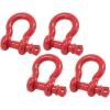 imageMytee Products 118quot Anchor Shackle Forged Carbon Steel wAlloy Screw Pin WLL  950 Tons 19000 lbs Double Rust Protection Heavy Duty D Ring Shackle for Towing Rigging ampamp Vehicle Recovery 2 Pack4  Pack