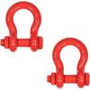 imageMytee Products 118quot Anchor Shackle Forged Carbon Steel wAlloy Screw Pin WLL  950 Tons 19000 lbs Double Rust Protection Heavy Duty D Ring Shackle for Towing Rigging ampamp Vehicle Recovery 2 Pack2  Pack