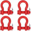 imageMytee Products 118quot Anchor Shackle Forged Carbon Steel wAlloy Screw Pin WLL  950 Tons 19000 lbs Double Rust Protection Heavy Duty D Ring Shackle for Towing Rigging ampamp Vehicle Recovery 2 Pack4  Pack