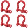 imageMytee Products 118quot Anchor Shackle Forged Carbon Steel wAlloy Screw Pin WLL  950 Tons 19000 lbs Double Rust Protection Heavy Duty D Ring Shackle for Towing Rigging ampamp Vehicle Recovery 2 Pack4  Pack