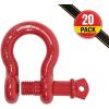 imageMytee Products 118quot Anchor Shackle Forged Carbon Steel wAlloy Screw Pin WLL  950 Tons 19000 lbs Double Rust Protection Heavy Duty D Ring Shackle for Towing Rigging ampamp Vehicle Recovery 2 Pack20  Pack