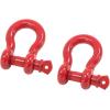 imageMytee Products 118quot Anchor Shackle Forged Carbon Steel wAlloy Screw Pin WLL  950 Tons 19000 lbs Double Rust Protection Heavy Duty D Ring Shackle for Towing Rigging ampamp Vehicle Recovery 2 Pack2  Pack