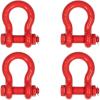 imageMytee Products 118quot Anchor Shackle Forged Carbon Steel wAlloy Screw Pin WLL  950 Tons 19000 lbs Double Rust Protection Heavy Duty D Ring Shackle for Towing Rigging ampamp Vehicle Recovery 2 Pack4  Pack