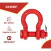 imageMytee Products 118quot Anchor Shackle Forged Carbon Steel wAlloy Screw Pin WLL  950 Tons 19000 lbs Double Rust Protection Heavy Duty D Ring Shackle for Towing Rigging ampamp Vehicle Recovery 2 Pack1  Pack