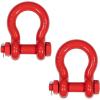 imageMytee Products 118quot Anchor Shackle Forged Carbon Steel wAlloy Screw Pin WLL  950 Tons 19000 lbs Double Rust Protection Heavy Duty D Ring Shackle for Towing Rigging ampamp Vehicle Recovery 2 Pack2  Pack