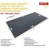 imageMytee Products 12Pcs 4 x 8 Ground Protection Mats w 22 Pcs Single Connectors  Double Sided Diamond Plated Tread Design High Density Polyethylene Mat Easily Supports 60 Ton Loads on Lawns Dirt