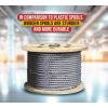 imageMytee Products 18quot x 250 Ft Galvanized Steel Aircraft Wire Rope Cable  2000 Lbs Breaking Strength Heavy Duty 7x19 Strand Core Wire Rope for Outdoor Yard or Garden