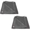 imageMytee Products 2 Pack 12x26 Black 70 Shade Mesh Tarp for Outdoor wGrommets  6 Oz Extra Durable Heavy Duty Mesh Tarps for Dump Truck Rolloff Trucks  Netting Cloth Cover for Sun Plant PatioBlack