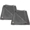 imageMytee Products 2 Pack 12x26 Black 70 Shade Mesh Tarp for Outdoor wGrommets  6 Oz Extra Durable Heavy Duty Mesh Tarps for Dump Truck Rolloff Trucks  Netting Cloth Cover for Sun Plant PatioBlack