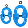 imageMytee Products 2 Pack Grade 100 12quot Forged Alloy Steel Hammerlock Coupling Link  Blue 15000 lbs Working Load Limit  Heavy Duty G100 Connecting HammerLink4  Pack