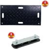imageMytee Products 4 Pcs Ground Protection Mats  Black 2 x 8 Heavy Equipment Mats w 6 Pcs Single Connectors2 FT x 6 FT