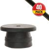 imageMytee Products 40  Pack Hubcap Rubber Plugs 158quot Wheel Fit for Replace Stemco Trailer Hub Cap 3595990 3595990  Black
