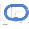 imageMytee Products 58 Inch Oblong Master Link for Chain ampamp Wire Rope Grade 100  WLL 7700 Lbs 35 Tons Blue  41 Safety Factor  Alloy Steel HeavyDuty Oval Master Link Ring for Lifting2