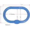 imageMytee Products 58 Inch Oblong Master Link for Chain ampamp Wire Rope Grade 100  WLL 7700 Lbs 35 Tons Blue  41 Safety Factor  Alloy Steel HeavyDuty Oval Master Link Ring for Lifting1
