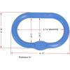 imageMytee Products 58 Inch Oblong Master Link for Chain ampamp Wire Rope Grade 100  WLL 7700 Lbs 35 Tons Blue  41 Safety Factor  Alloy Steel HeavyDuty Oval Master Link Ring for Lifting4