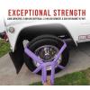 imageMytee Products 6 ft Purple Polyester Endless Round Sling 2600 LBS Vertical Capacity  2100 LBS Choker  5200 LBS Basket  Heavy Duty Endless Sling for Wrecker Recovery Lifting ampamp TowingPurple  Vertical Capacity 2 600 lbs