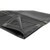imageMytee Products 8 x 10 Heavy Duty Black 18oz Vinyl Utility Tarp Waterproof Multipurpose Cars Boats Campers Pool Cover TentBlack
