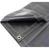 imageMytee Products 8 x 10 Heavy Duty Black 18oz Vinyl Utility Tarp Waterproof Multipurpose Cars Boats Campers Pool Cover TentBlack