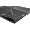 imageMytee Products 8 x 10 Heavy Duty Black 18oz Vinyl Utility Tarp Waterproof Multipurpose Cars Boats Campers Pool Cover TentBlack