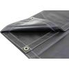 imageMytee Products 8 x 10 Heavy Duty Black 18oz Vinyl Utility Tarp Waterproof Multipurpose Cars Boats Campers Pool Cover TentBlack