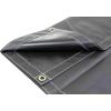 imageMytee Products 8 x 10 Heavy Duty Black 18oz Vinyl Utility Tarp Waterproof Multipurpose Cars Boats Campers Pool Cover TentBlack
