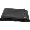 imageMytee Products 8 x 10 Heavy Duty Black 18oz Vinyl Utility Tarp Waterproof Multipurpose Cars Boats Campers Pool Cover TentBlack