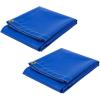 imageMytee Products 8 x 10 Heavy Duty Black 18oz Vinyl Utility Tarp Waterproof Multipurpose Cars Boats Campers Pool Cover TentBlue