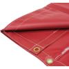 imageMytee Products 8 x 10 Heavy Duty Black 18oz Vinyl Utility Tarp Waterproof Multipurpose Cars Boats Campers Pool Cover TentRed