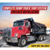 imageMytee Products Complete Electric Aluminum 4Spring Dump Truck Tarp System for Dump Truck Beds Upto 24 Long ampamp Under 106quotquot Wide  Complete Dump Truck Tarping System SilverTarping System Only