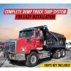 imageMytee Products Complete Electric Aluminum 4Spring Dump Truck Tarp System for Dump Truck Beds Upto 24 Long ampamp Under 106quotquot Wide  Complete Dump Truck Tarping System Silver8 x 16
