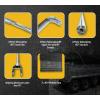 imageMytee Products Complete Electric Aluminum 4Spring Dump Truck Tarp System for Dump Truck Beds Upto 24 Long ampamp Under 106quotquot Wide  Complete Dump Truck Tarping System Silver7 x 16