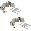 imageMytee Products Hidden Shackle Padlock ampamp Hasp w 2 Keyed Set  Heavy Duty Solid Steel Hockey Puck Lock Chrome Coating Ideal for Enclosed Trailer Vans Gates ampamp General Security2  Pack