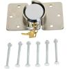 imageMytee Products Hidden Shackle Padlock ampamp Hasp w 2 Keyed Set  Heavy Duty Solid Steel Hockey Puck Lock Chrome Coating Ideal for Enclosed Trailer Vans Gates ampamp General Security1  Pack