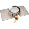 imageMytee Products Hidden Shackle Padlock ampamp Hasp w 2 Keyed Set  Heavy Duty Solid Steel Hockey Puck Lock Chrome Coating Ideal for Enclosed Trailer Vans Gates ampamp General Security1  Pack