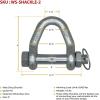 imageMytee Products Web Sling Shackle  2quot wQuick Pin 8000 lbs WLL White Blue Zinc for Recovery Straps Auto Hauling Towing2  Pack