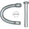 imageMytee Products Web Sling Shackle  4quot wQuick Pin 13000 lbs WLL White Blue Zinc for Recovery Straps Auto Hauling Towing4  Pack