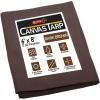 image6 x 8 Dark Brown Canvas Tarp 12oz  Water Resistant ampamp Breathable  Heavy Duty Tarps  Multipurpose Tarpaulin Cover for Camping TentDark Brown