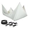 imageMytee Products White 7 x 7 Ceiling Leak Drain Tarp  Vinyl Coated Material Roof Leak Drip Diverter Waterproof Drainage Tarp with Heavy Duty Grommets in Each Corner  Easy Hanging and ReusableWhite