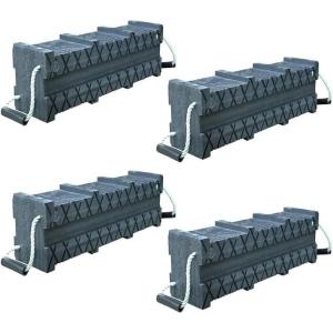 image6quotx7quotx24quot Black Cribbing Block Stacker with Interlocking ampamp NonSlip Surface  High Density Polymer Material Used to Stabilize Loads ampamp Support Heavy Objects4  Pack