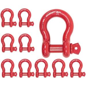 imageMytee Products 118quot Anchor Shackle Forged Carbon Steel wAlloy Screw Pin WLL  950 Tons 19000 lbs Double Rust Protection Heavy Duty D Ring Shackle for Towing Rigging ampamp Vehicle Recovery 2 Pack10  Pack
